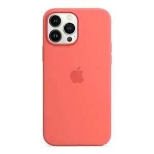 Apple Original iPhone 13 Pro Max Silikon Case mit MagSafe Pink Pomelo