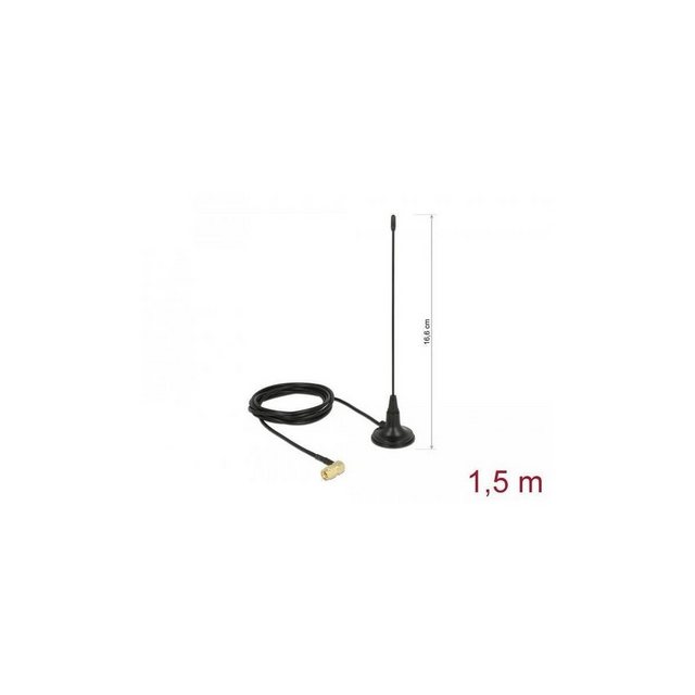 Delock 89615 – 480 MHz Antenne SMA 90° 2,5 dBi starr omni mit… WLAN-Antenne