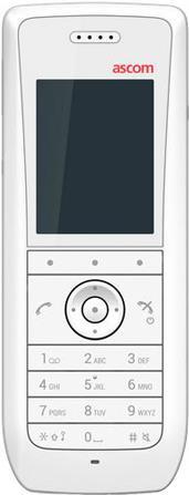 ASCOM d63 Messenger Lite – DECT-Handset (2.0 LED-Display – Breitbandaudio – IP44- ohne Bluetooth) – in weiß (DH7-ABBB)