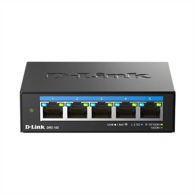 D-Link DMS-105/E 5-Port Switch Netzwerk-Switch (Multi-Gigabit Unmanaged)