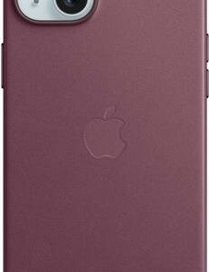 Apple - Hintere Abdeckung für Mobiltelefon - kompatibel mit MagSafe - Microtwill, FineWoven - Aubergine - für iPhone 15 Plus (MT4A3ZM/A)