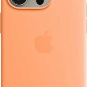 Apple - Hintere Abdeckung für Mobiltelefon - kompatibel mit MagSafe - Silikon - Orangensorbet - für iPhone 15 Pro (MT1H3ZM/A)