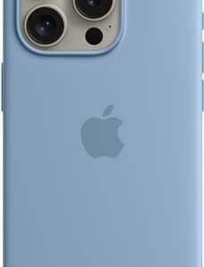 Apple - Hintere Abdeckung für Mobiltelefon - kompatibel mit MagSafe - Silikon - Winter Blue - für iPhone 15 Pro (MT1L3ZM/A)