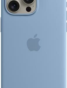 Apple - Hintere Abdeckung für Mobiltelefon - kompatibel mit MagSafe - Silikon - Winter Blue - für iPhone 15 Pro Max (MT1Y3ZM/A)