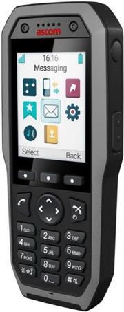 ASCOM d83 Talker – Widerstandsfähiges DECT-Handset (2.4 LED-Display – Bluetooth – Freisprechfunktion – Vibration – IP67 schwarz (DH8-AAAA)