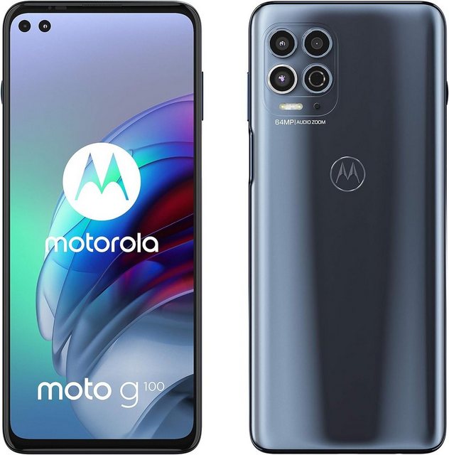 Motorola Motorola Moto G100 128 GB Slate Grey Neu Smartphone (6,7 Zoll, 128 GB Speicherplatz, 64 MP Kamera)