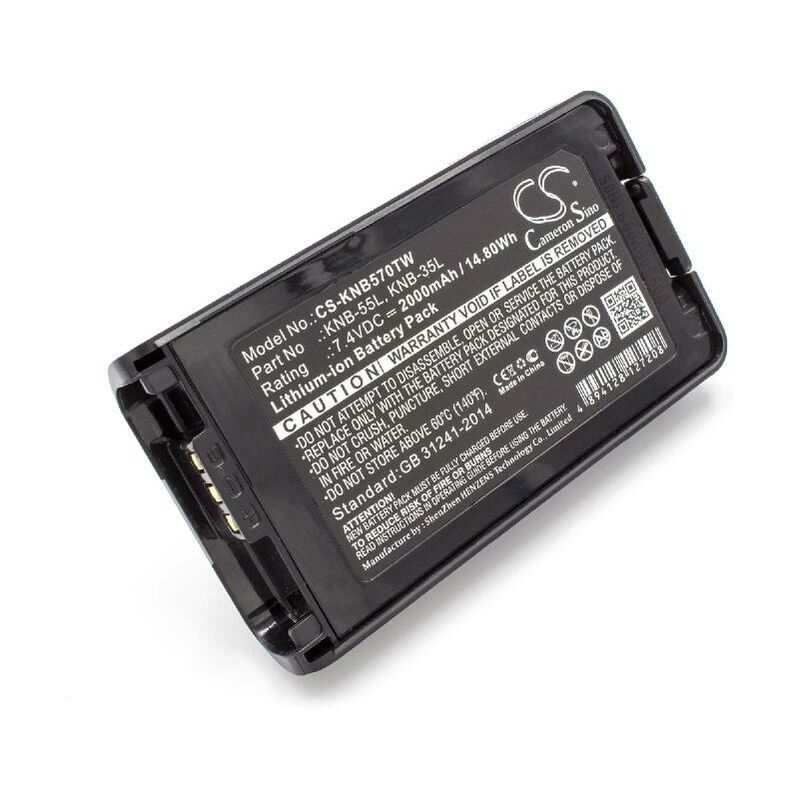 Akku kompatibel mit Kenwood NX-220, NX-220E2, NX-220E3, NX-320, NX3200 Funkgerät, Walkie Talkie (2000mAh, 7,4V, Li-Ion) - Vhbw