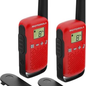 Motorola Talkabout T42 - Tragbar - Two-Way Radio - PMR - 446 MHz - 16 Kanäle - schwarz und rot (Packung mit 2)