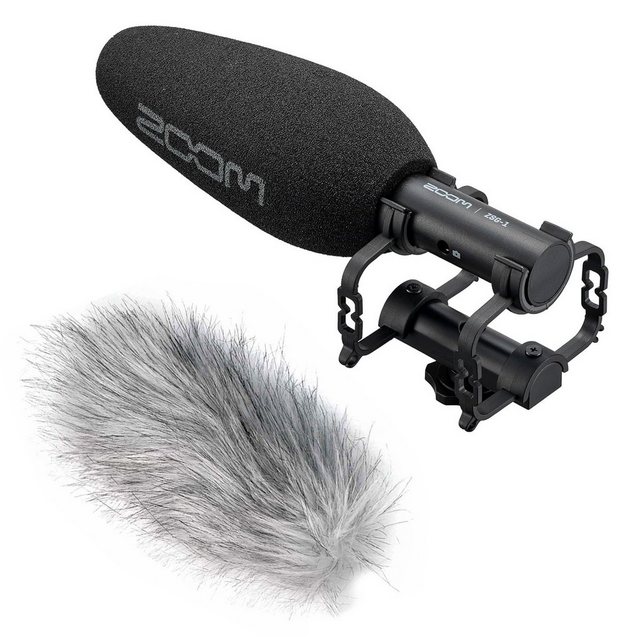 Zoom Audio Mikrofon ZSG-1 für Kamera und Smartphone mit Fell-Windschutz