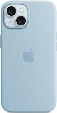 Apple iPhone 15 Sil Case MagS Blue - iPhone 15 Silicone Case with MagSafe - Light Blue (MWND3ZM/A)