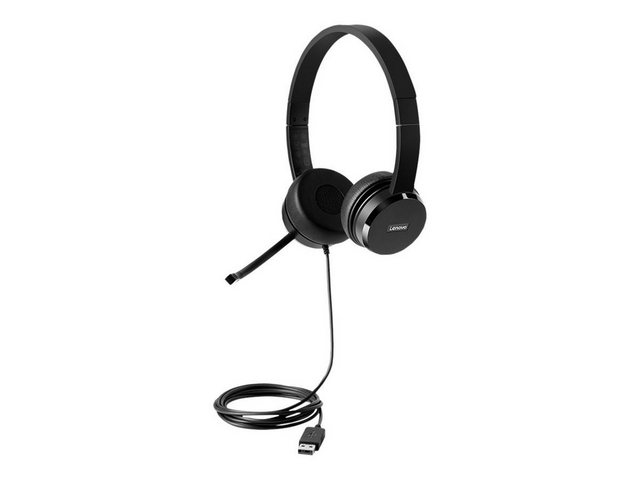 Lenovo LENOVO 100 – Headset – On-Ear – kabelgebunden – Schwarz Headset