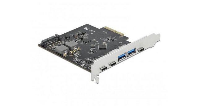 Delock Modem DeLOCK PCI Express x4 Karte zu 3 x USB Type-C