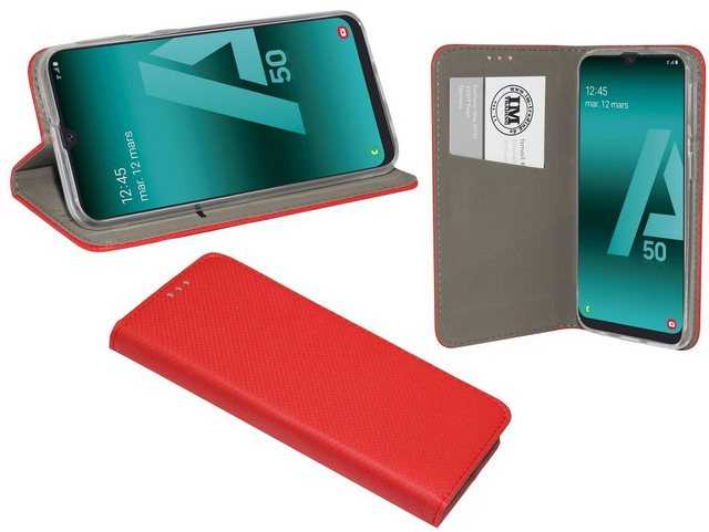 cofi1453 Handytasche Buch Tasche "Smart" kompatibel mit SAMSUNG GALAXY A50 (A505F) Handy Hülle Etui Brieftasche Schutzhülle mit Standfunktion, Kartenfach