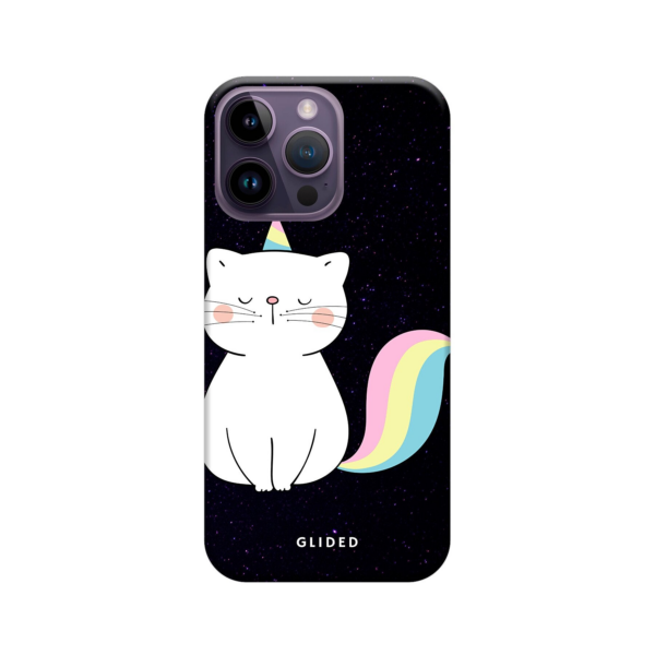 Unicorn Cat - iPhone 14 Pro Max Handyhülle - Crossbody case mit Band