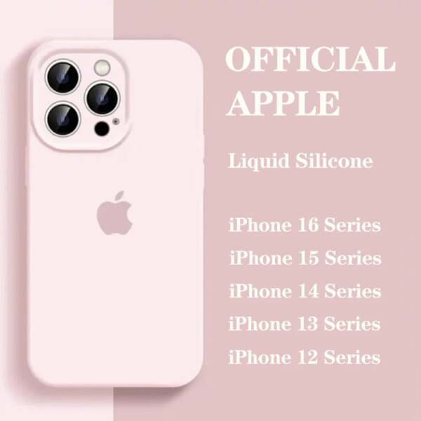 Original Liquid Silicone Phone Case for iPhone 15 14 13 12 16 Pro Max Apple Cases for iPhone 13 11