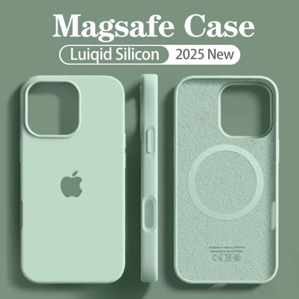 Official Apple Liquid Silicone Magsafe Phone Case For iPhone 16 12 13 15 14 Pro Max Plus Magnetic