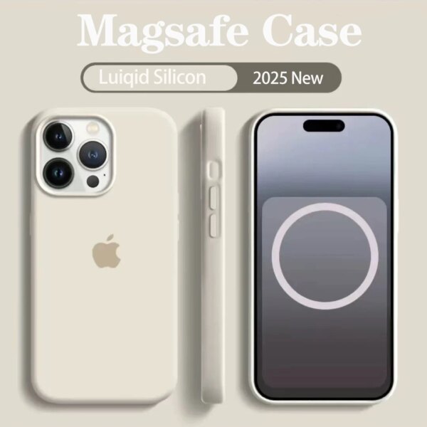 Official Apple Liquid Silicone Magsafe Phone Case For iPhone 13 12 13 15 16 Pro Max Plus Magnetic