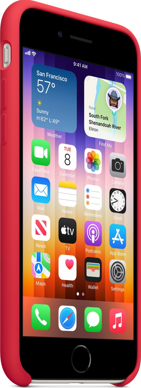 Apple - (PRODUCT) RED - Case für Mobiltelefon - Silikon - Rot - für iPhone 7, 8, SE (2. Generation), SE (3rd generation) (MN6H3ZM/A)