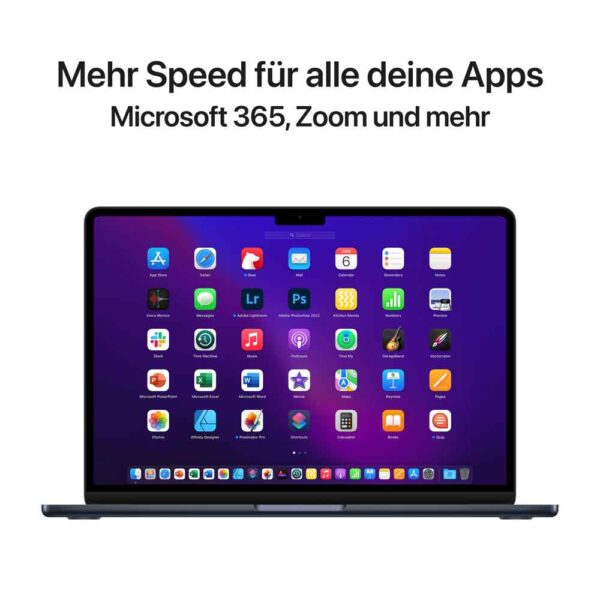 Apple MacBook Air - M2 - M2 10-core GPU - 8 GB RAM - 512 GB SSD - 34.46 cm (13.6) IPS 2560 x 1664 (WQXGA) - Wi-Fi 6 - Midnight - kbd: Deutsch