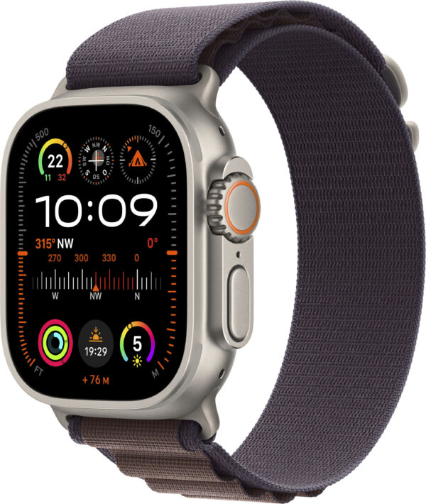 Apple Smartwatch »Watch Ultra 2 Titanium«, (4,9 cm / 1,92 Zoll), Watch OS 10, 64 GB, Alpine Loop)