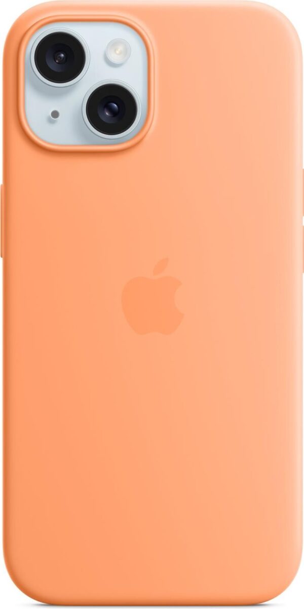 APPLE iPhone 15 Silicone Case with MagSafe - Orange Sorbet (MT0W3ZM/A)