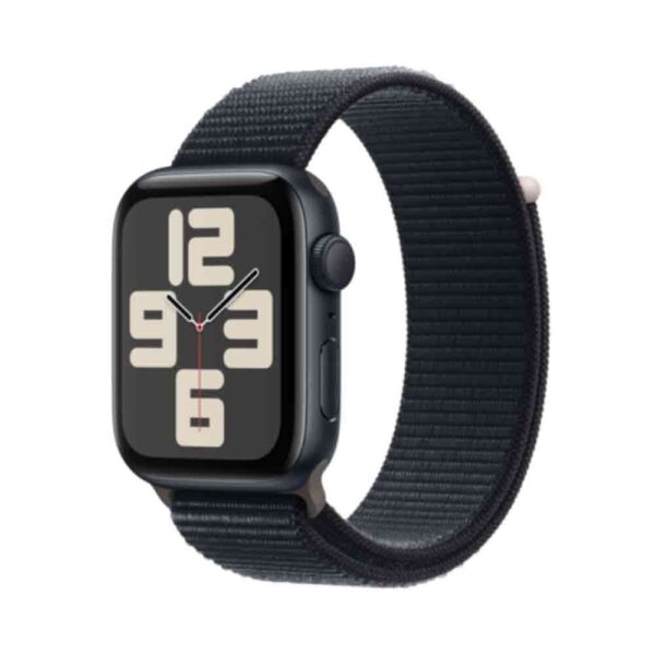 Apple Watch SE (GPS) - 44 mm - Midnight Aluminium - intelligente Uhr mit Sportschleife - Stoff - Midnight - Handgelenkgröße: 145-220 mm - 32GB - Wi-Fi, Bluetooth - 32,9 g (MREA3QF/A)