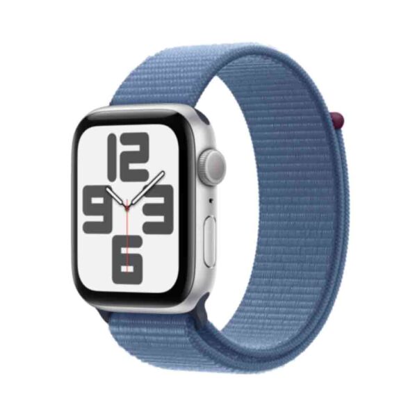 APPLE Watch SE GPS 44mm Silver Aluminium Case with Winter Blue Sport Loop (MREF3QF/A)