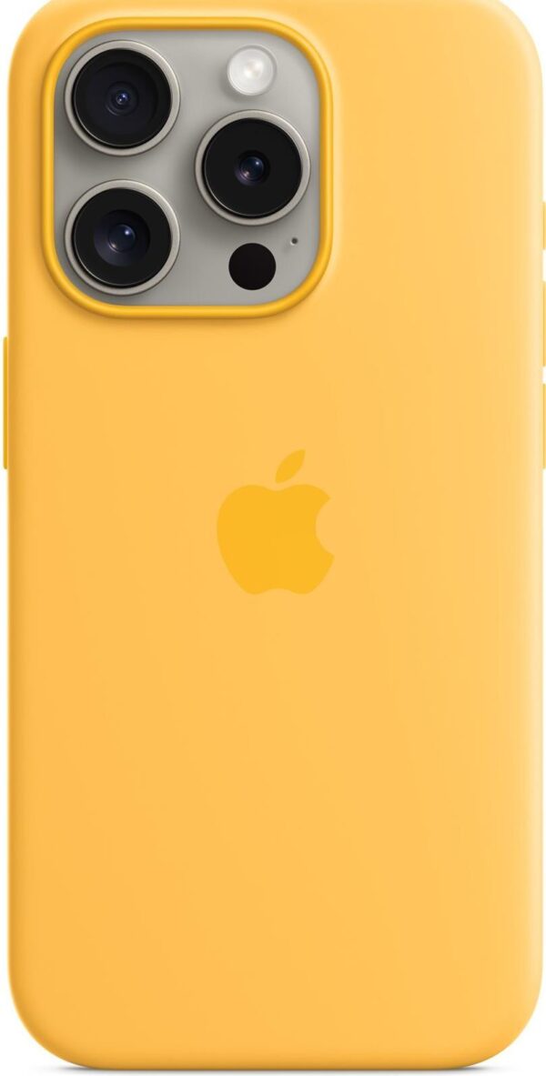 Apple iPhone 15 Pro Sil Case MagS Sunshi - iPhone 15 Pro Silicone Case with MagSafe - Sunshine (MWNK3ZM/A)