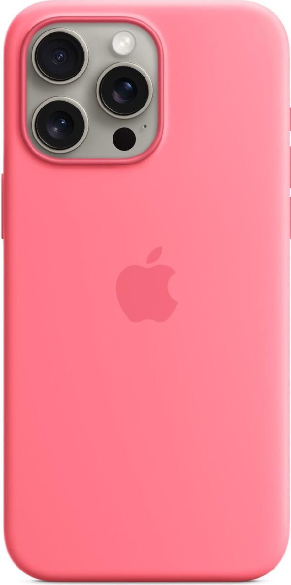 Apple iPhone 15 Max Sil Case MagS Pink - iPhone 15 Pro Max Silicone Case with MagSafe - Pink (MWNN3ZM/A) (geöffnet)