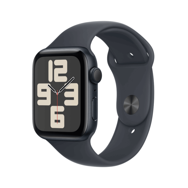 Apple Watch SE GPS 44mm Midnight Aluminium Case mit Midnight Sport Band - S/M (MXEJ3QF/A)