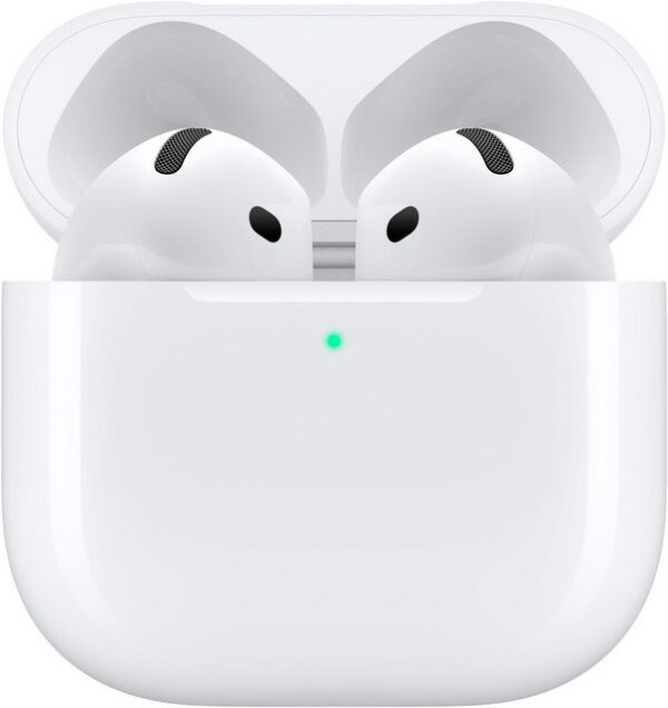 Apple AirPods 4 wireless In-Ear-Kopfhörer (integrierte Steuerung für Anrufe und Musik, kompatibel mit Siri, Siri, Bluetooth)