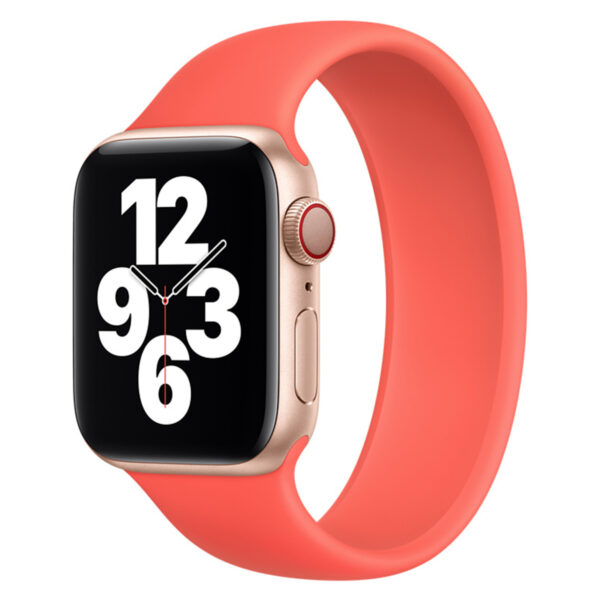 Solo Loop für Apple Watch Series 1 bis 9 / SE (38/40/41 mm) | Series 10 (42 mm) - Größe 8 - Pink Citrus