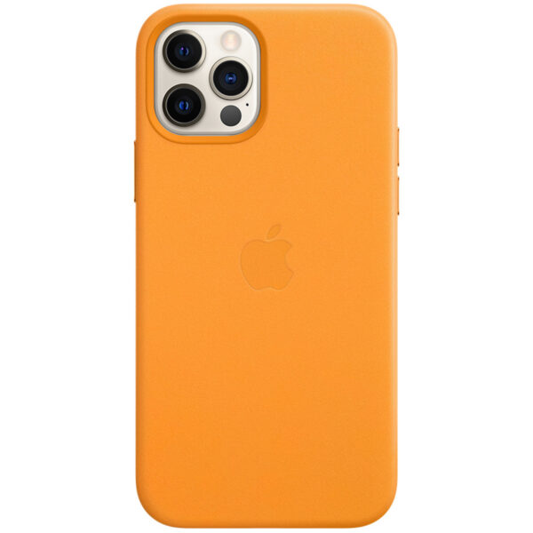 Apple Leder-Case MagSafe für das iPhone 12 (Pro) - California Poppy