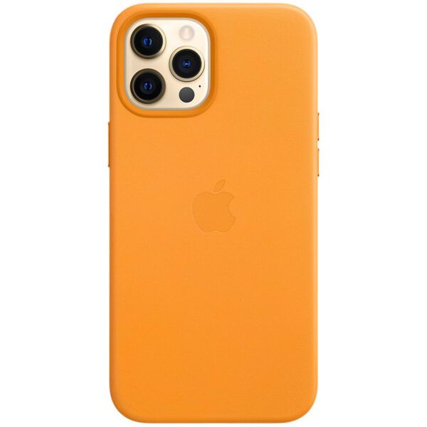 Apple Leder-Case MagSafe für das iPhone 12 Pro Max - California Poppy