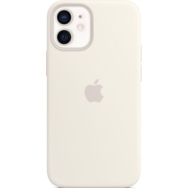 Apple Silikon-Case MagSafe für das iPhone 12 Mini - White