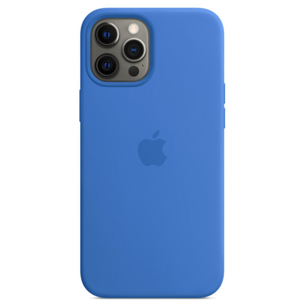 Apple Silikon-Case MagSafe für das iPhone 12 Pro Max - Capri Blue