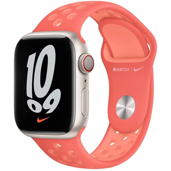 Nike Sport Band für Apple Watch Series 1 bis 9 / SE (38/40/41 mm) | Series 10 (42 mm) - Ember / Crimson Bliss