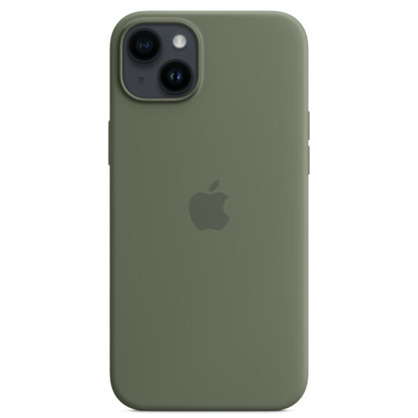 Apple Silikon-Case MagSafe für das iPhone 14 Plus - Olive