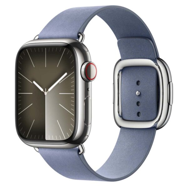 Modern Buckle FineWoven für die Apple Watch Series 1-9 / SE - 38/40/41 mm / Series 10 - 42 mm - Größe S - Lavender Blue