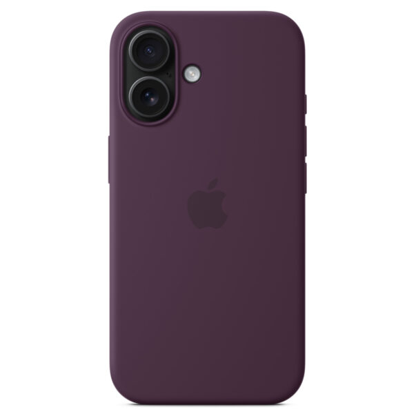 Apple Silikon-Case MagSafe für das iPhone 16 - Plum